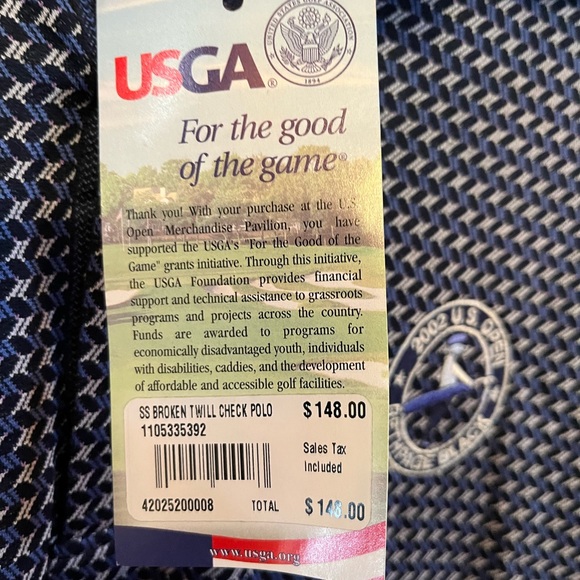 Golf polo USGA Bobby Jones Collection size Large New With Tags Navy - Picture 6 of 11